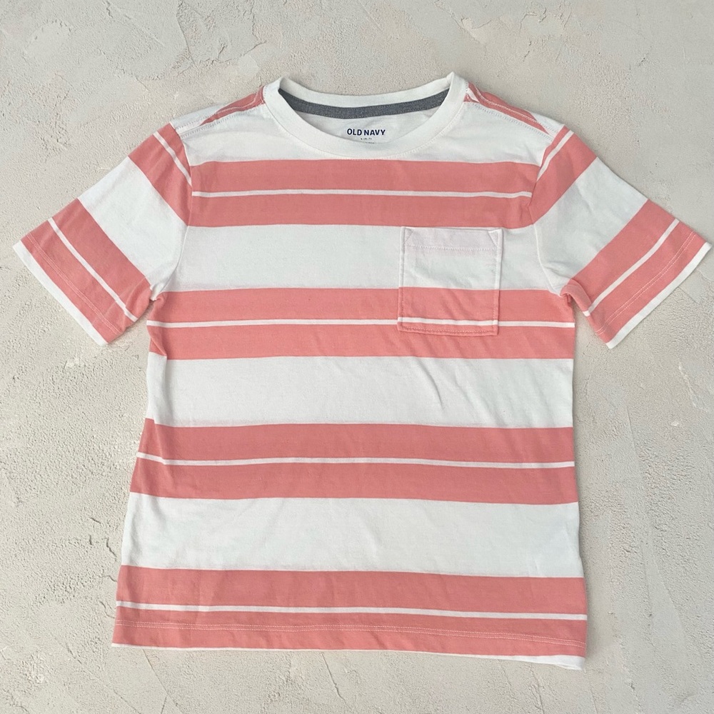 Old Navy Kids Striped faded red and White T-Shirt